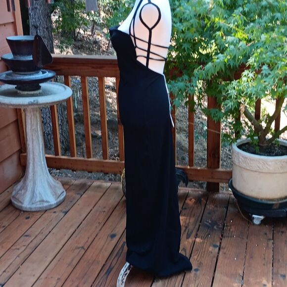 NWT. MaxMara Black Sheath Long Cocktail Dress. Old Hollywood. Elegant.Red Carpet - Picture 2 of 11